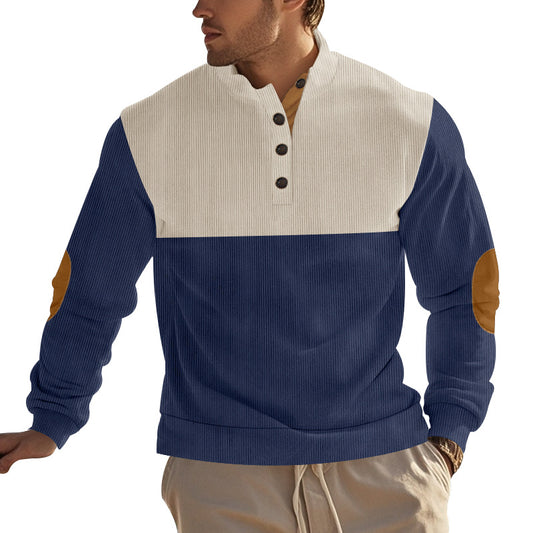 Men's Quarter Zip Up Pullover Slim Fit Mock Neck Long Sleeve Sweaters