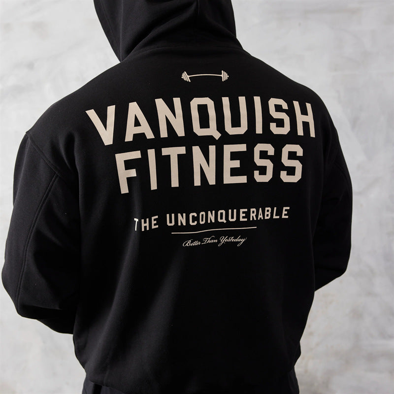 Vanquish Spring and Autumn New Men's Sports Fitness Oversized Pullover Hoodie High Quality Cotton Sweater