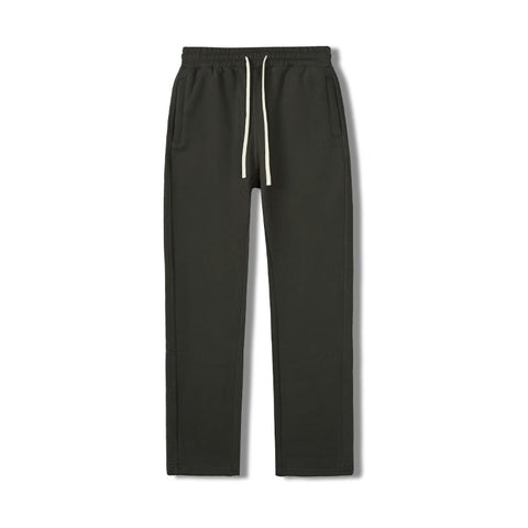 Men's solid color sweater round neck padded thickened men's pants American suit tide retro loose