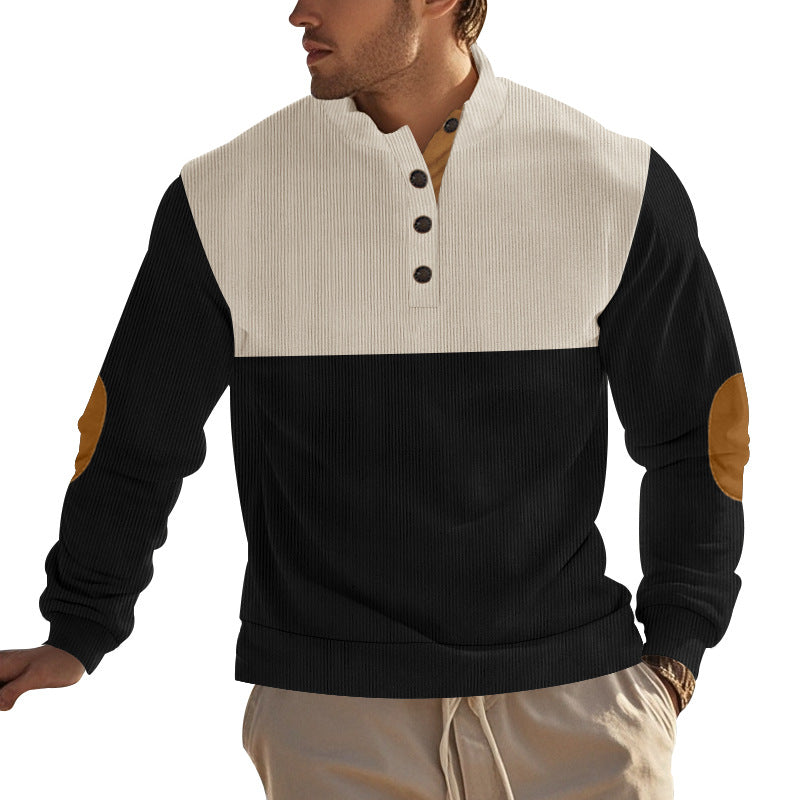 Men's Quarter Zip Up Pullover Slim Fit Mock Neck Long Sleeve Sweaters