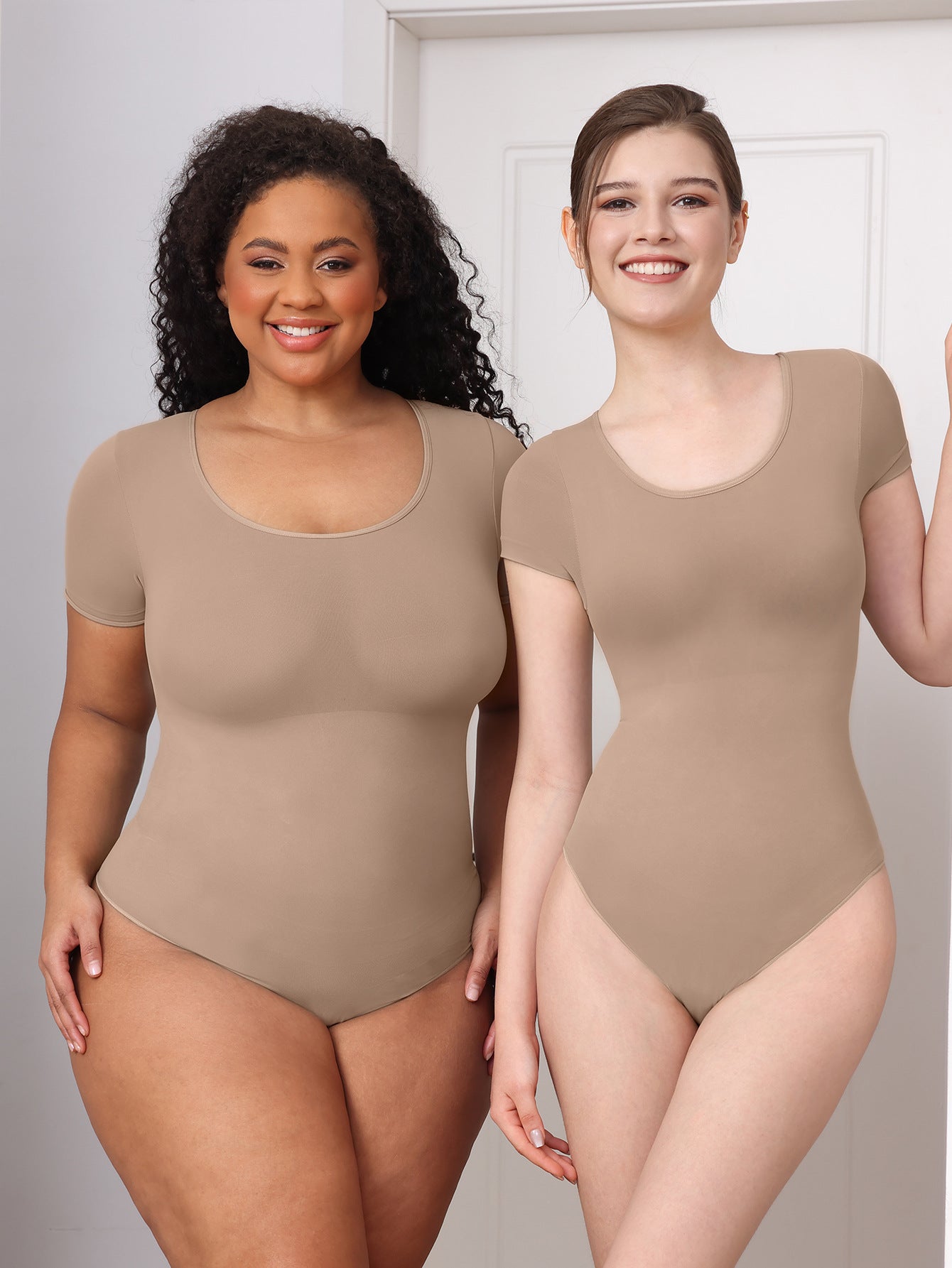 Slimming Bodysuit for Women Slimming Bodysuit for Women Shapewwear Crew Neck Body-Shaping Corsets Short Sleeve Encryption Girdle T-Shaped Corset Skim Shapewear