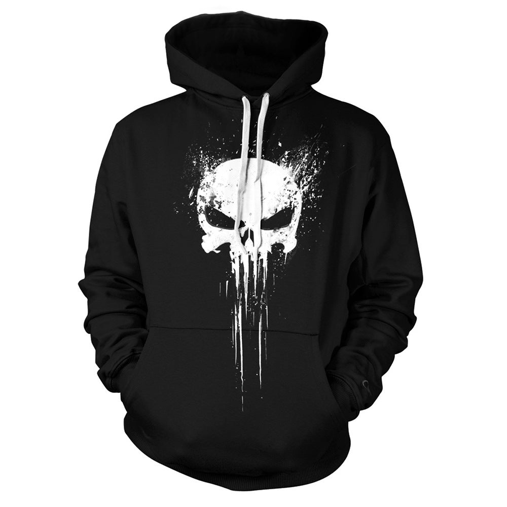 Men's hoodie Marvel Punisher print casual fashion brand S-5XL