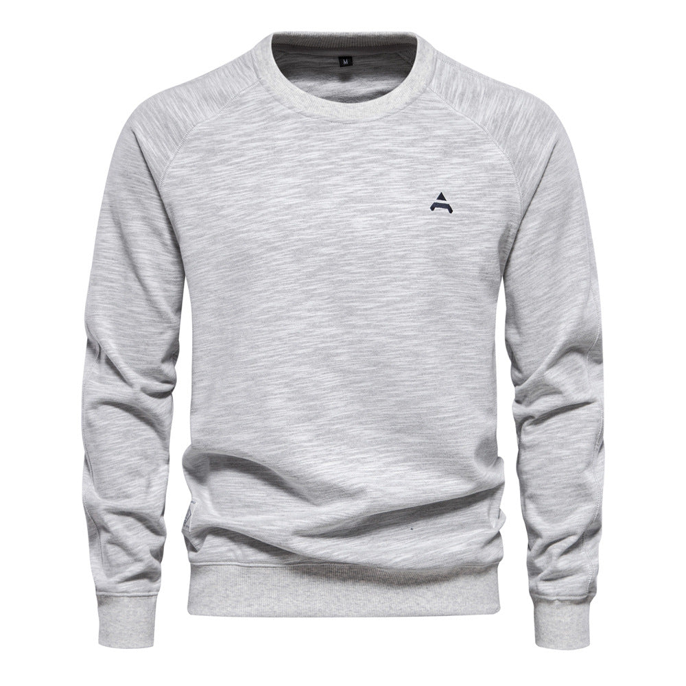 Men's crew neck sweatshirt Cotton warm trendy all-match autumn and winter S-2XL