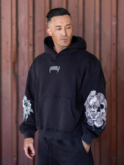 Youngla American Style Retro Fashion Brand Men's Hooded Sweater Autumn and Winter New Sports and Fitness Running Training Hoodie