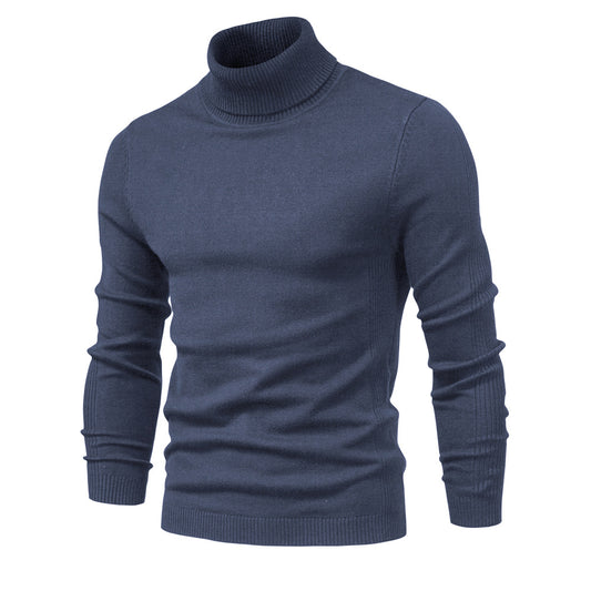 Men's Casual Slim Fit Basic Tops Knitted Lightweight Turtleneck Pullover Sweater