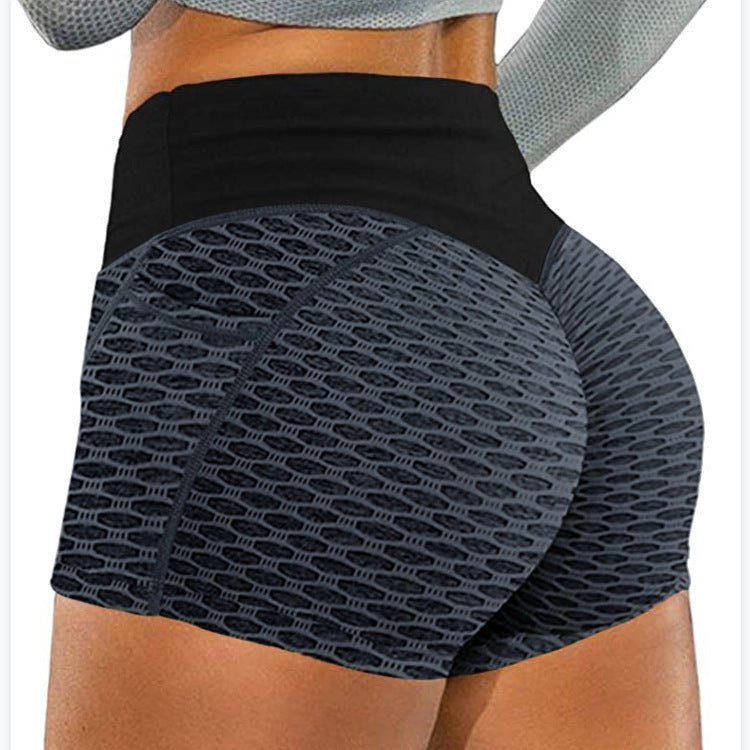 Leggings For Women plus Size Honeycomb Yoga Shorts Women's Sports Jacquard Shorts Honeycomb Pocket Fitness Yoga Shorts