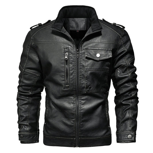 Men's Leather Jacket Vintage Plus Size Fall Winter Leather Jacket PU Leather Jacket Leather Jacket Casual