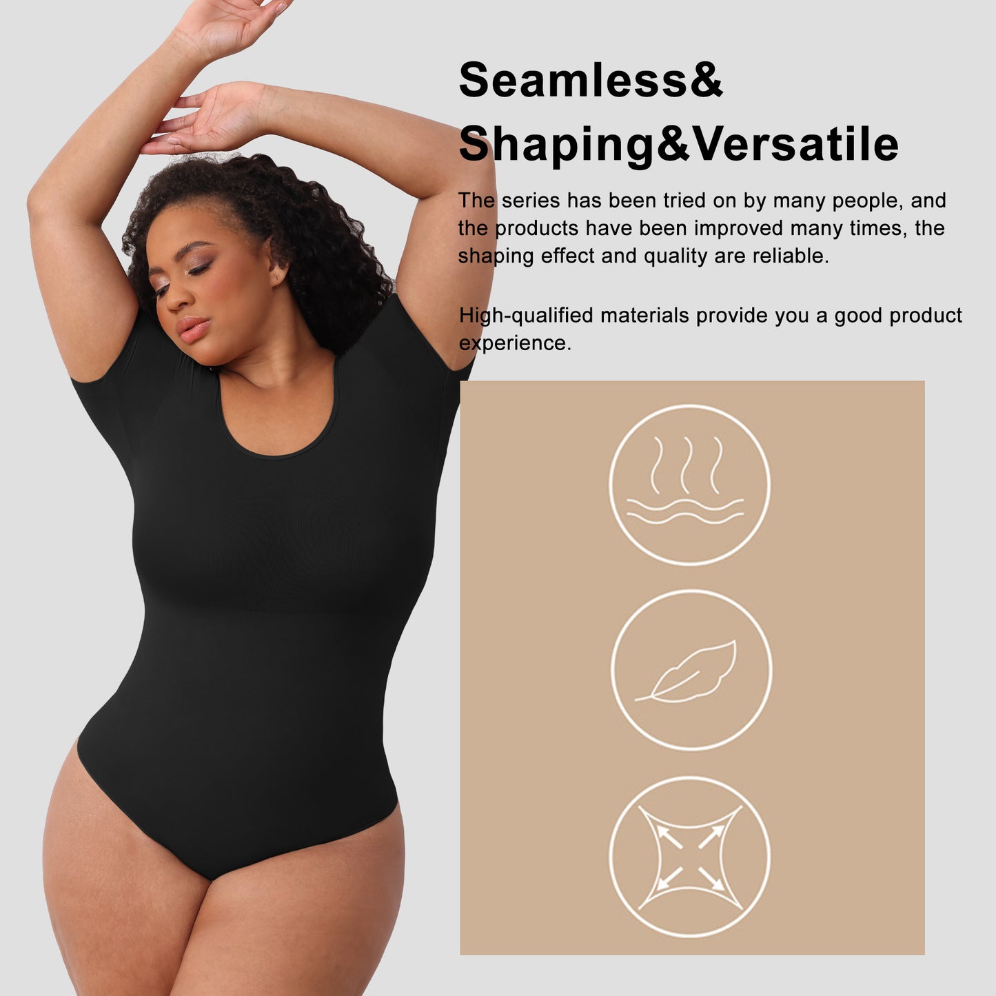 Slimming Bodysuit for Women Slimming Bodysuit for Women Shapewwear Crew Neck Body-Shaping Corsets Short Sleeve Encryption Girdle T-Shaped Corset Skim Shapewear