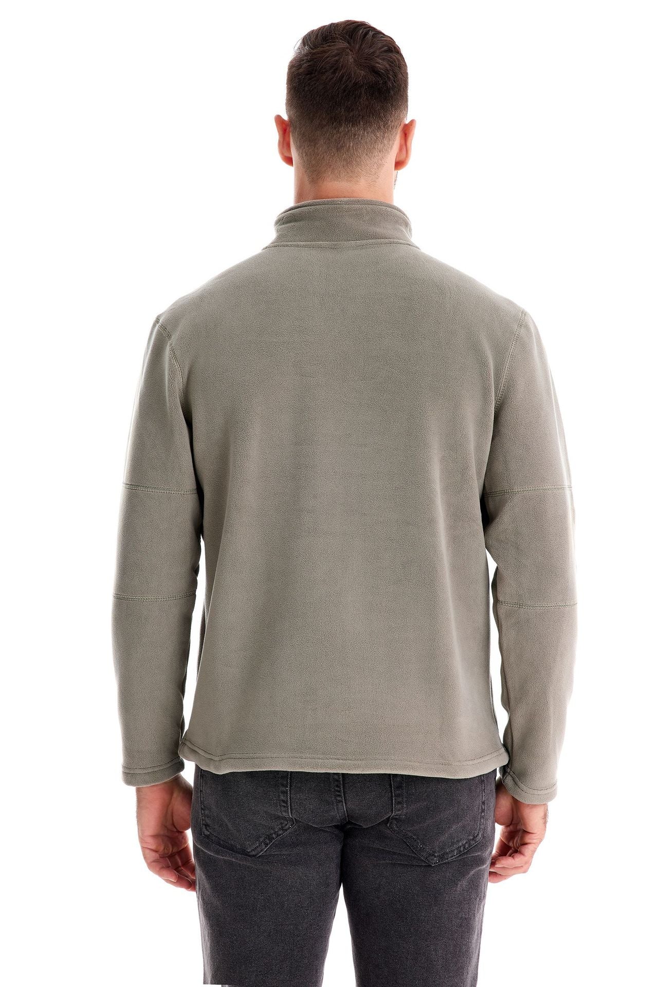 Men's Knitted Sweater 100% Cotton Half Zipper Solid Color Casual Sweater S-2XL Knitted Sweater