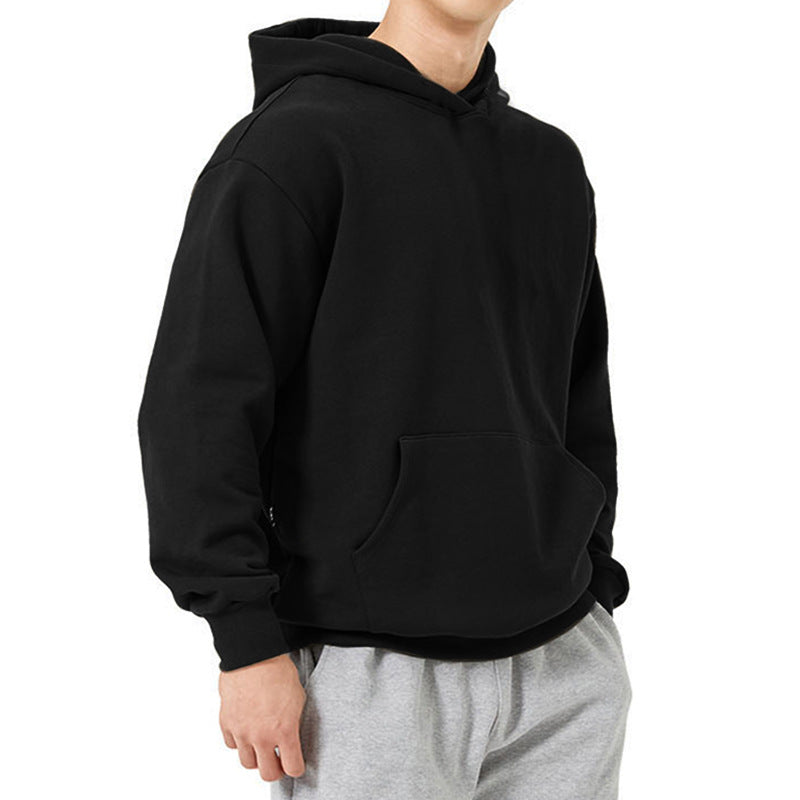 Men's sweatshirts, trendy loose solid color warm hoodies, large sizes M-3XL