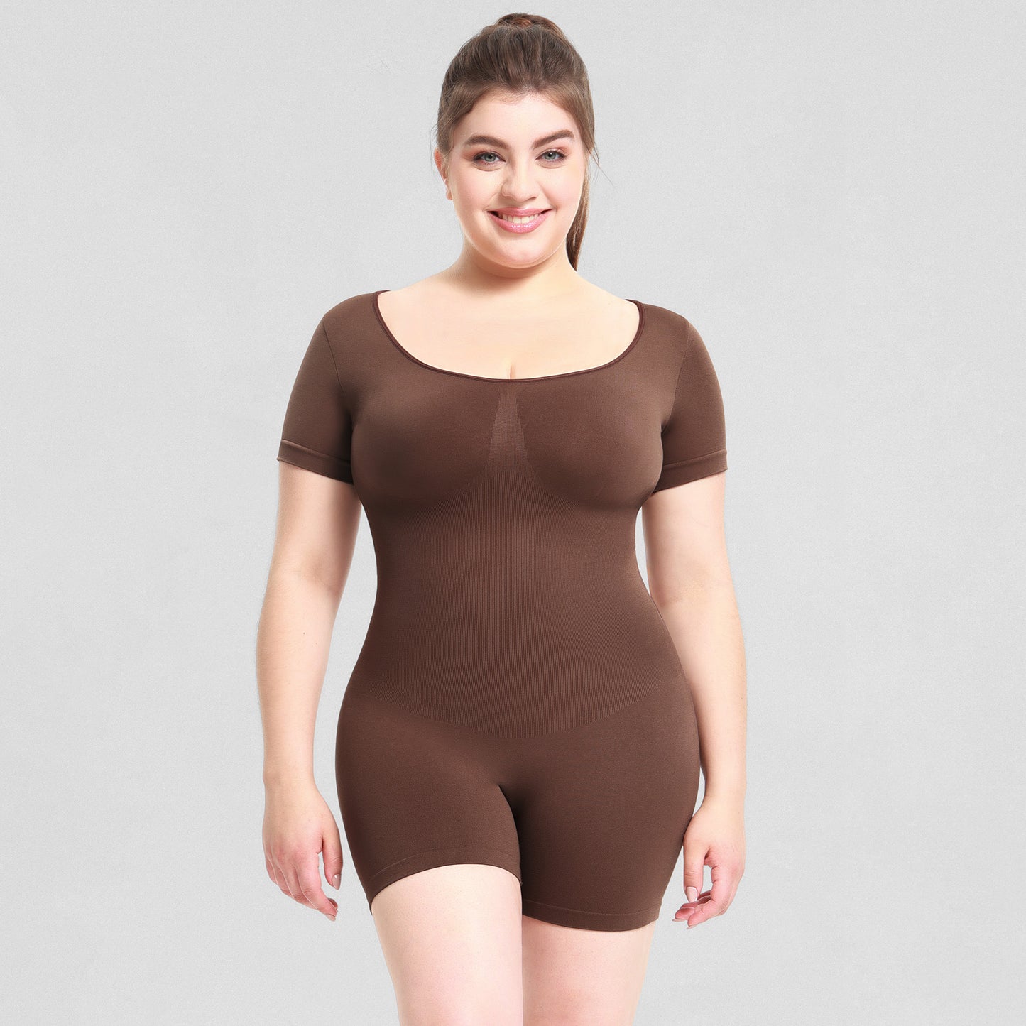 Slim Bodysuit for Women Slim Bodysuit for Women Girdle Jumpsuit Adult Women Outer Wear Bodybuilding Jumpsuits Short Sleeve Corset Hip Lifting Bodysuit