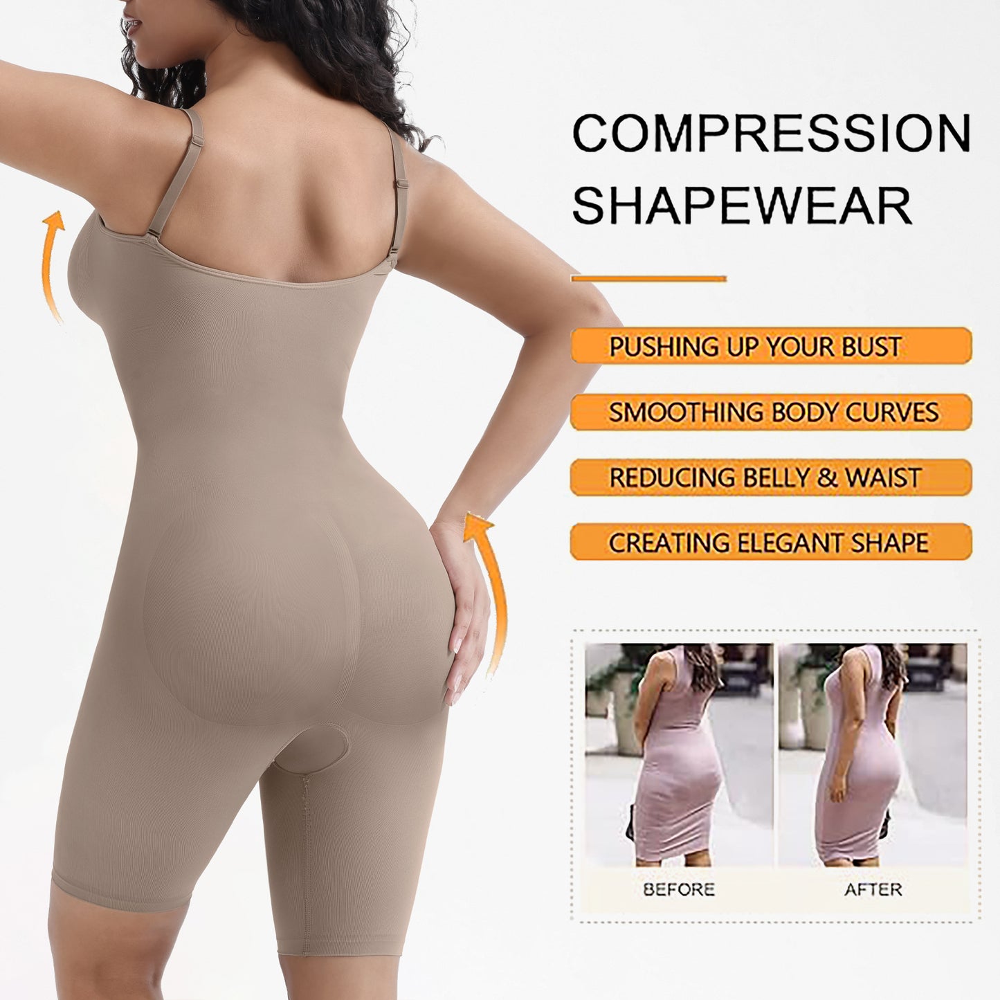 Slimming Bodysuit for Women Slimming Bodysuit for Women Skim Shapewear Women's Body Shapewear Hip Lifting and Waist-Slimming Open Corset Women's Enhanced Summer One-Piece Underwear