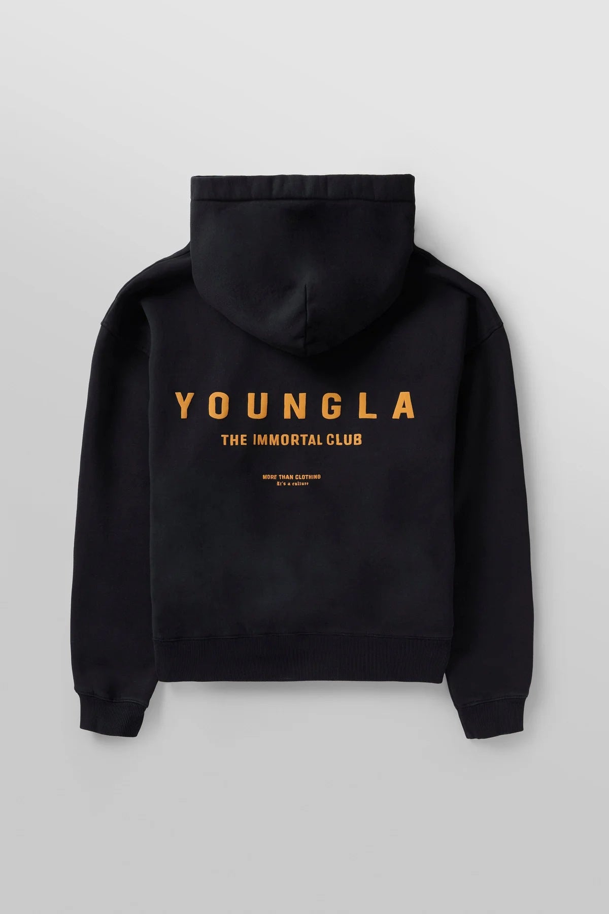 Youngla Men's Oversized Pullover Hoodie Double-Layer Composite Fabric Printed Jacket Sports Fitness Sweatshirt