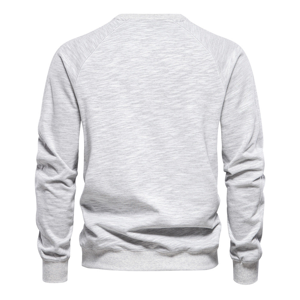 Men's crew neck sweatshirt Cotton warm trendy all-match autumn and winter S-2XL