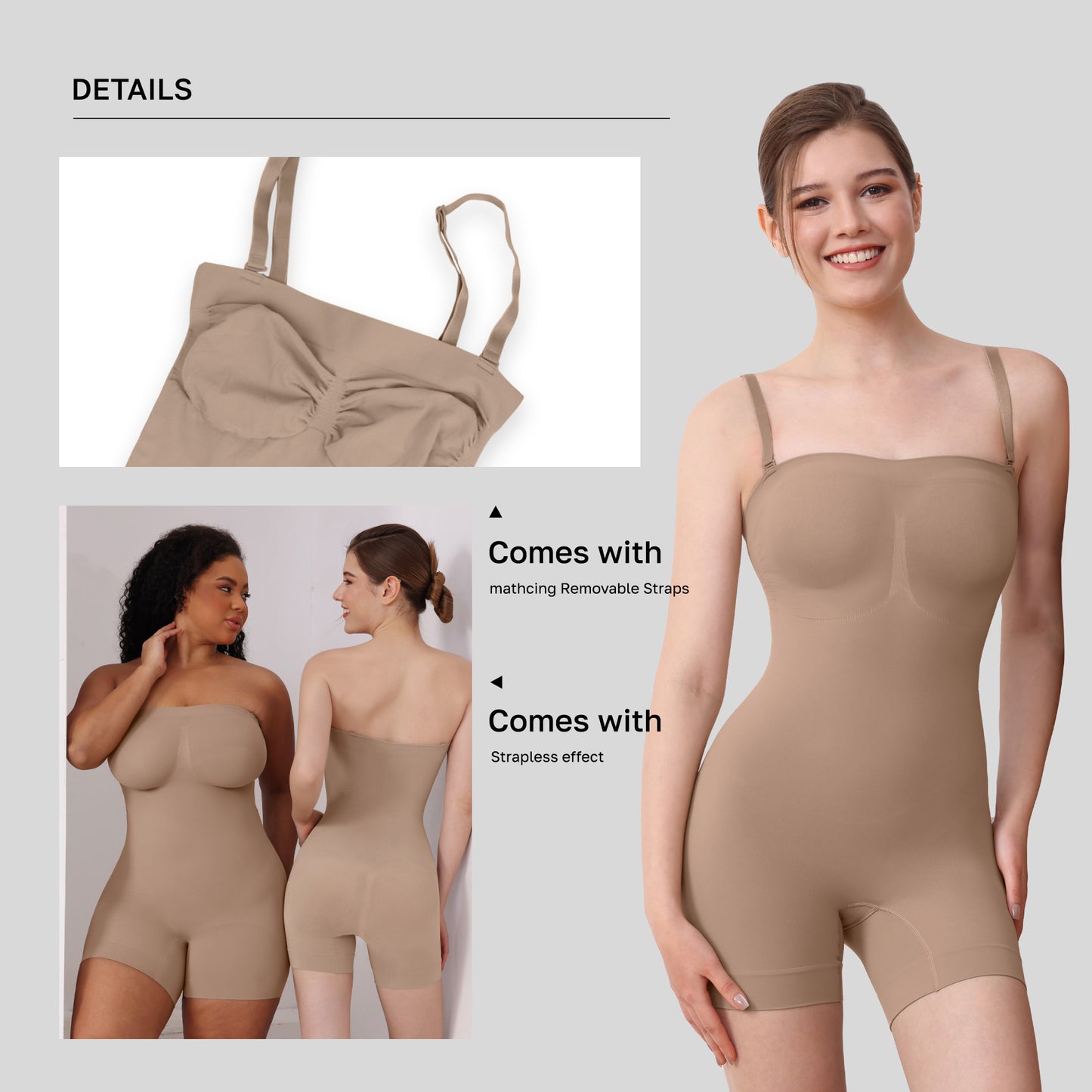 Slim Bodysuit for Women Slim Bodysuit for Women One-Piece Suit Women Seamless One-Piece Encryption High Quality One-Piece Bodysuit Skim Belly Contracting One-Piece Corset