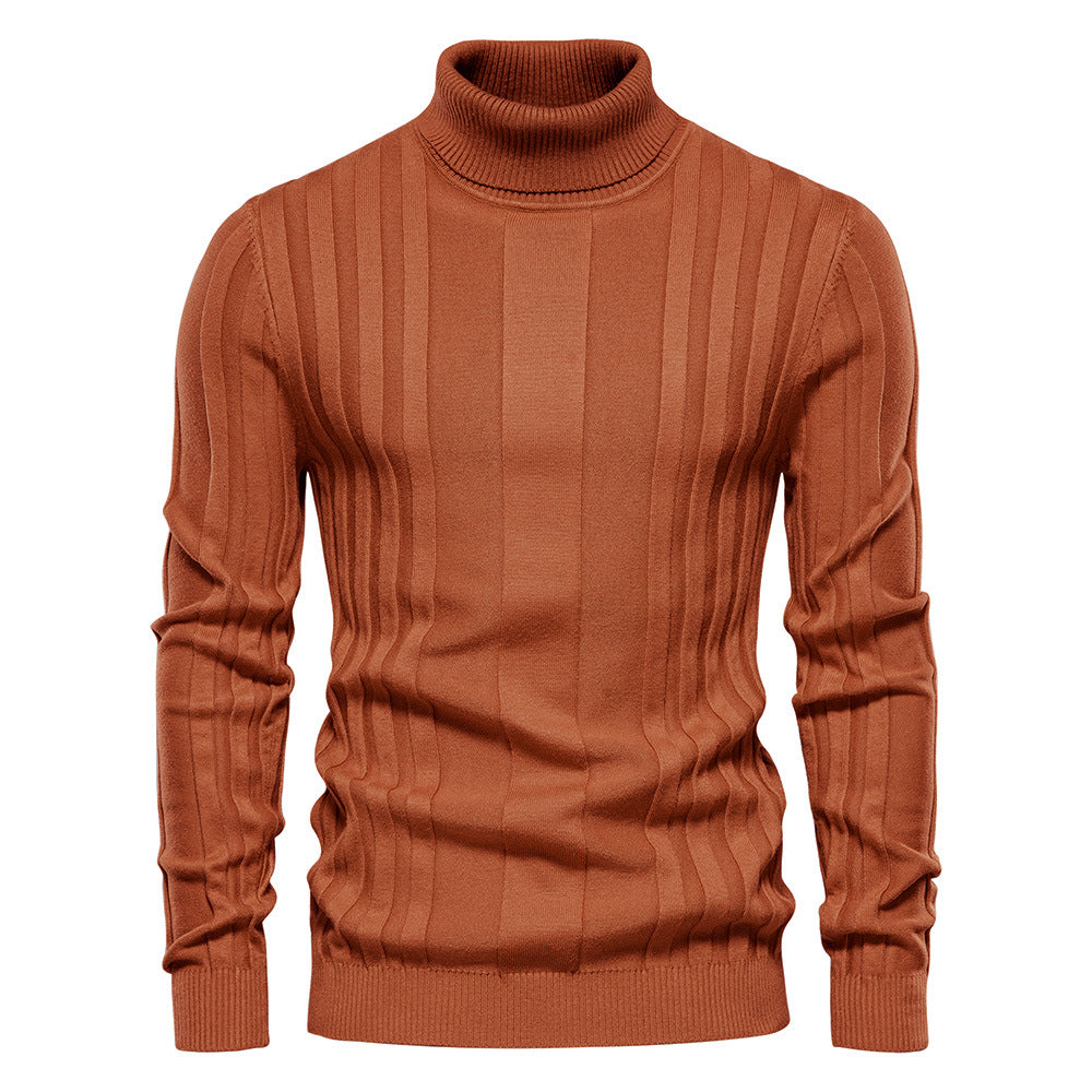 Mens Sweaters Turtleneck Cable Knitted Pullover Long Sleeve Slim Fit Chunky Casual Fall Winter Warm Cardigans