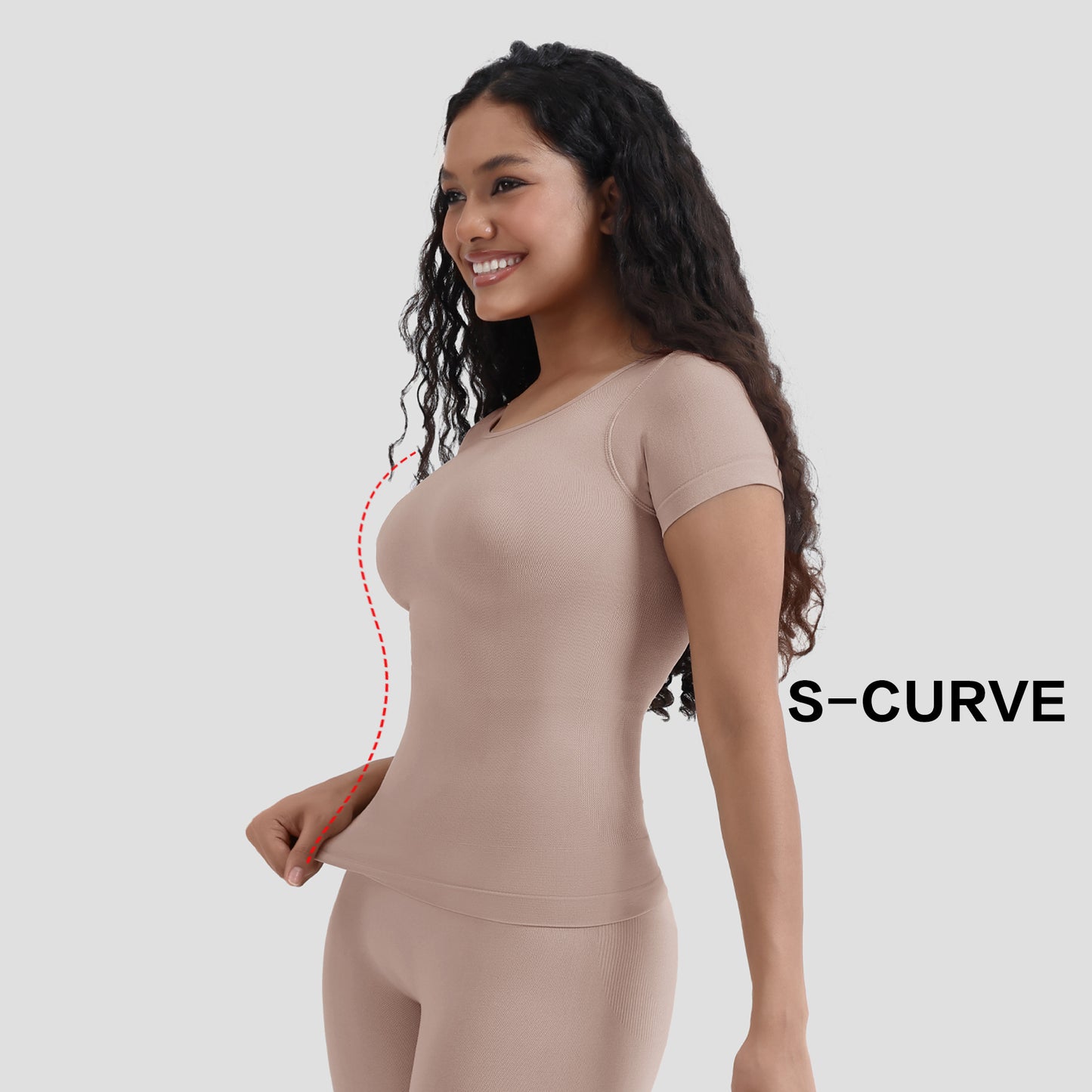 Slimming Bodysuit for Women – Tummy Control Shapewear Base Layer, Fitted T-Shirt Style One-Piece