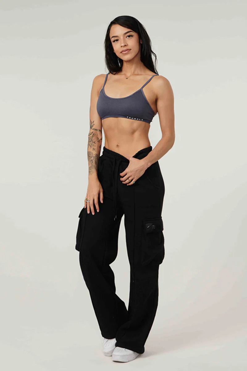 YOUNGLA New Women's Sweatpants Gym Bodybuilding Running Training Pants Cotton Terry Cargo Pants