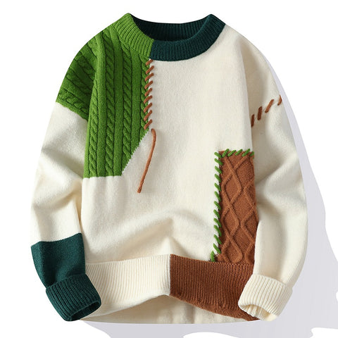 Men's Knitted Casual Crew Neck Sweater – Soft & Comfortable Everyday Essential