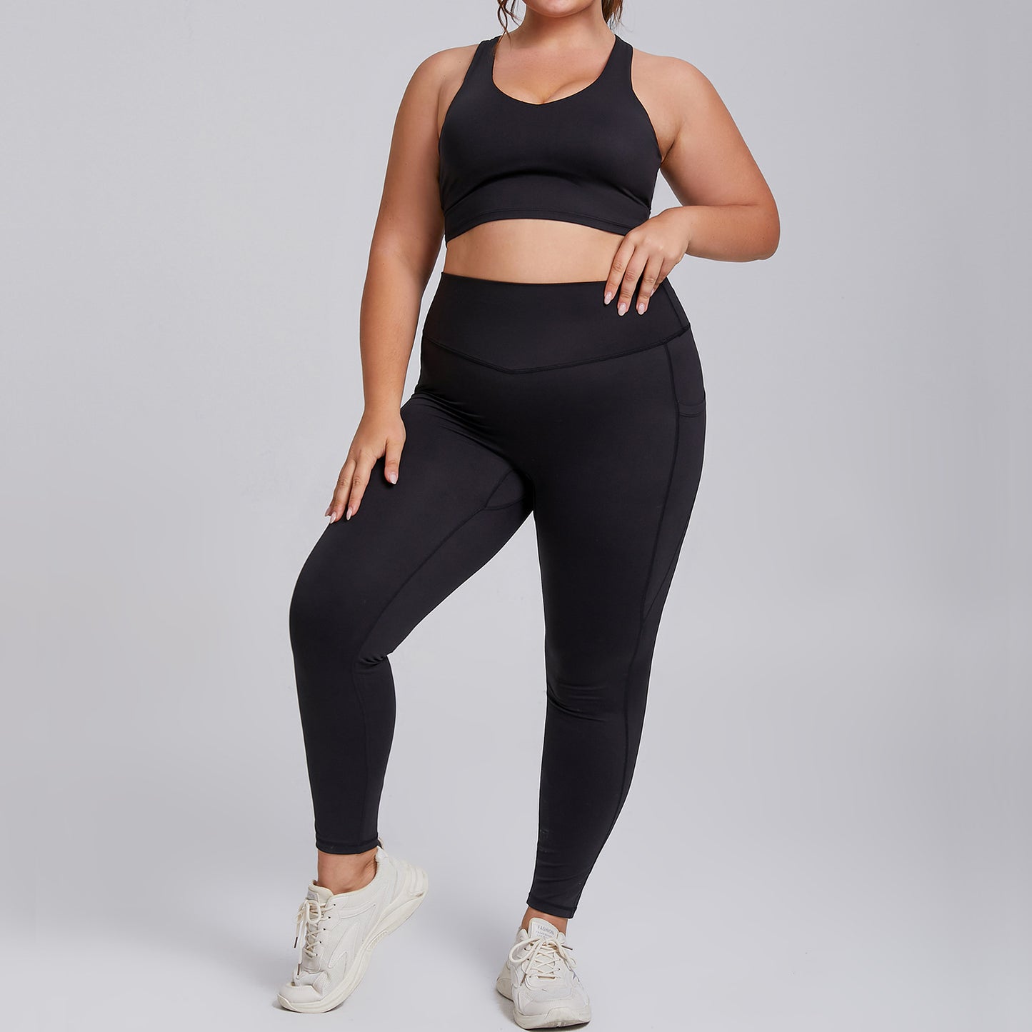 Leggings for Women Sexy plus Size Yoga Wear Suit Women's Tight Sportswear Two-Piece Bra Yoga Pants