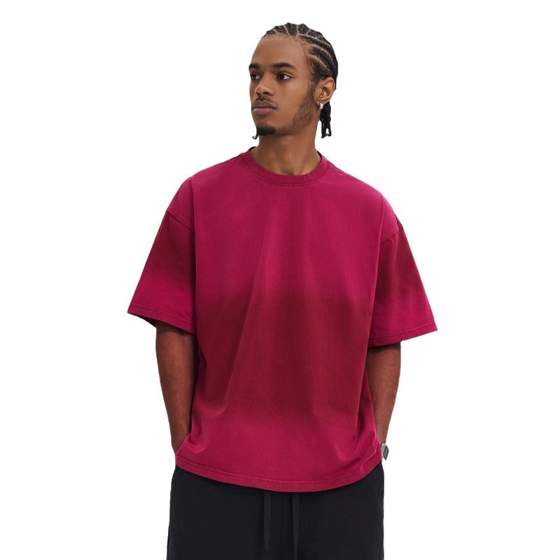 Men's T-Shirt - Short Sleeve Ombre Crew Neck Soft Fit Tee S - 2XL Fresh Classic Tee