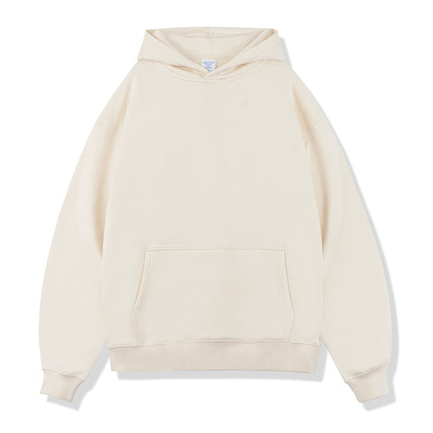 Mens Hooded Sweatshirt Long Sleeve Solid Knitted Hoodie Pullover Sweater