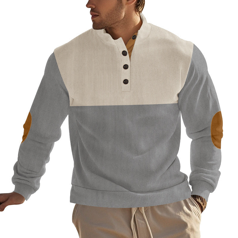 Men's Quarter Zip Up Pullover Slim Fit Mock Neck Long Sleeve Sweaters