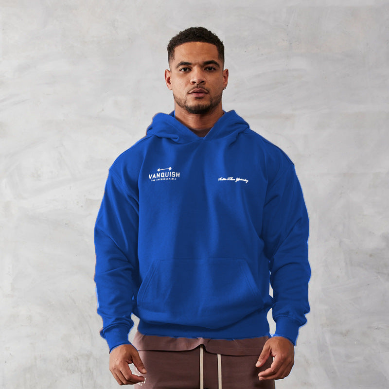 Vanquish Spring and Autumn New Men's Sports Fitness Oversized Pullover Hoodie High Quality Cotton Sweater