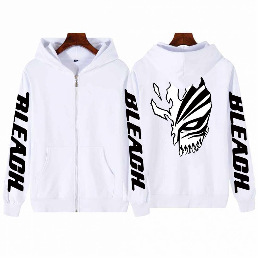 Men's Hoodie Anime Matching Print Autumn and Winter Fleece Warm Zipper Sweatshirt