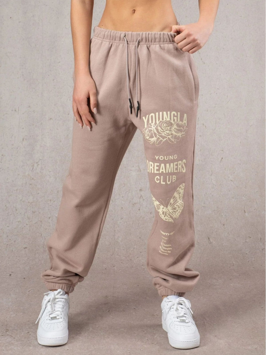 Youngla American Sports Pants Gym Bodybuilding Running Training Pants Cotton Terry Printed Ankle-Tied Trousers