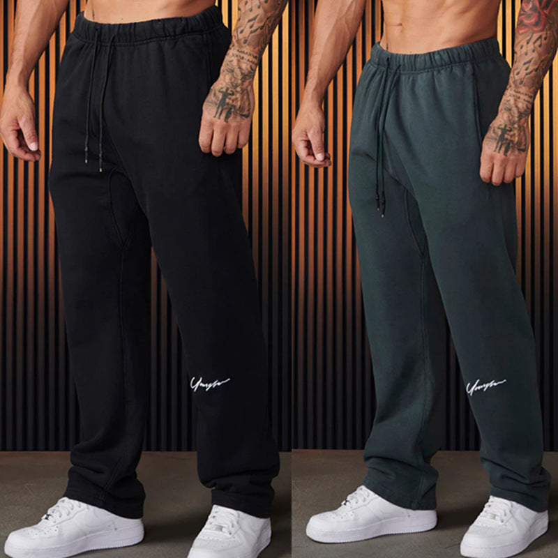 Youngla Men's Sports Pants American Style Sports Casual Straight Trousers Gym Running Training Pants