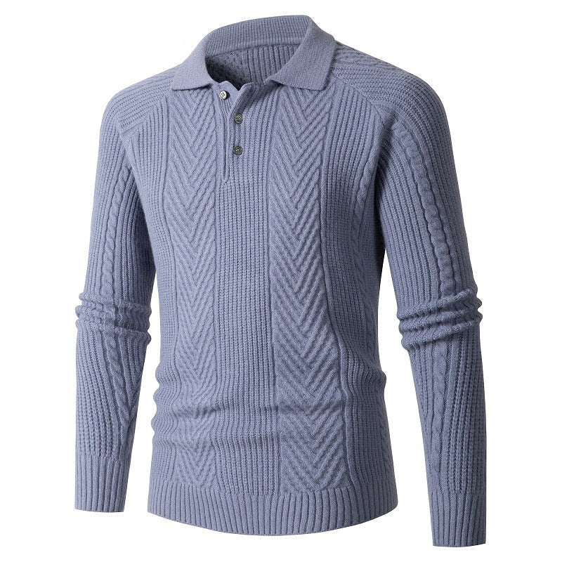 Mens Knitted Sweaters Cardigan Sweater Vintage Striped V-Neck Long Sleeve Button Down M-3XL