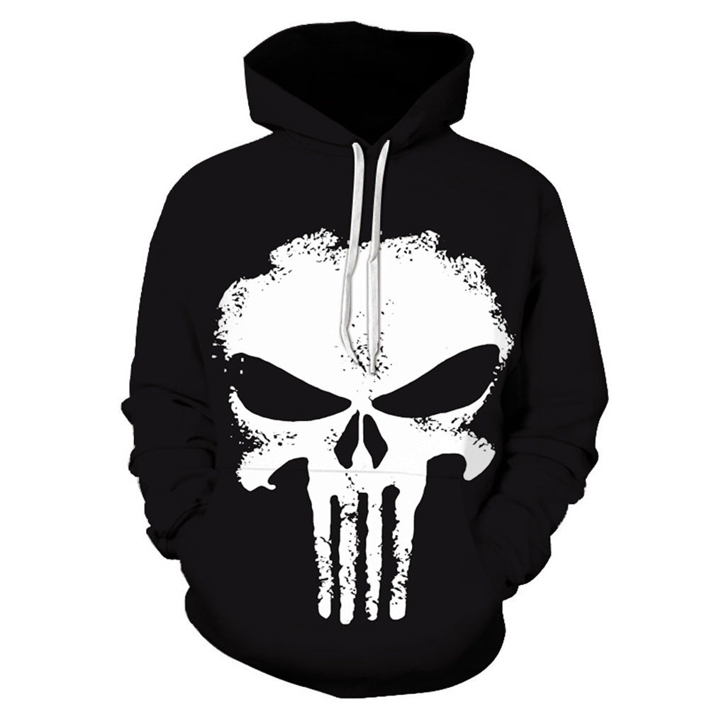 Men's hoodie Marvel Punisher print casual fashion brand S-5XL