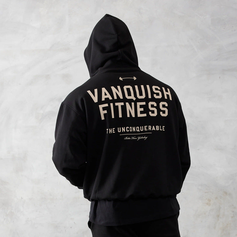 Vanquish Spring and Autumn New Men's Sports Fitness Oversized Pullover Hoodie High Quality Cotton Sweater