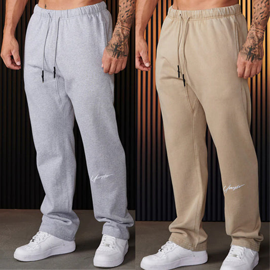 Youngla Men's Sports Pants American Style Sports Casual Straight Trousers Gym Running Training Pants